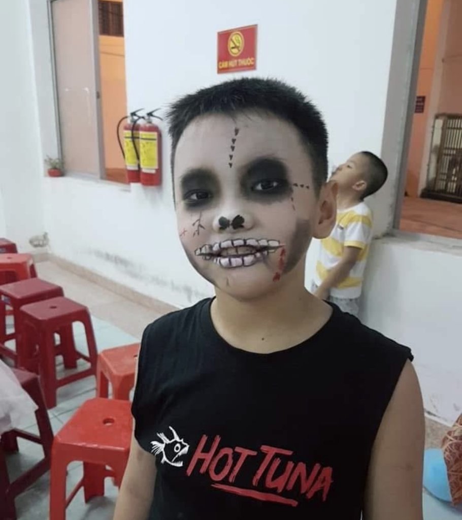 Zombie face paint