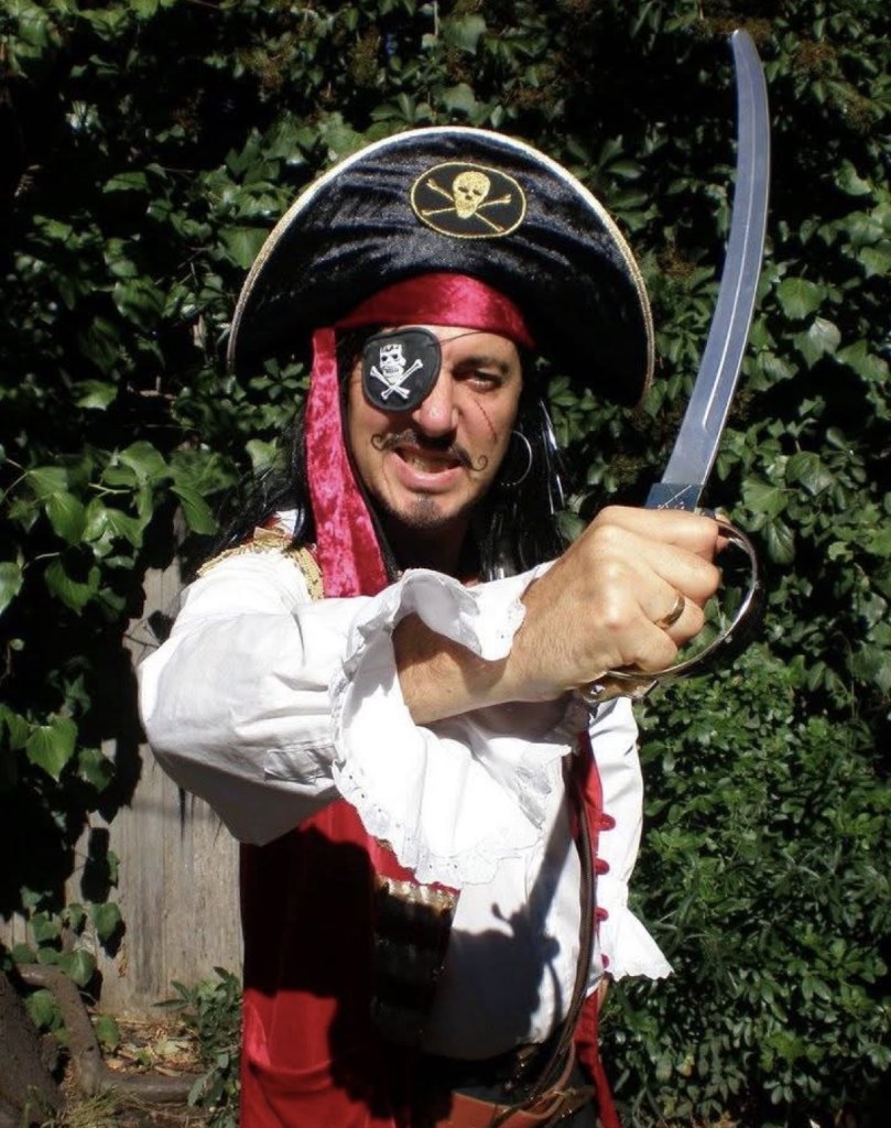 Captain Twist with cutlass sword
